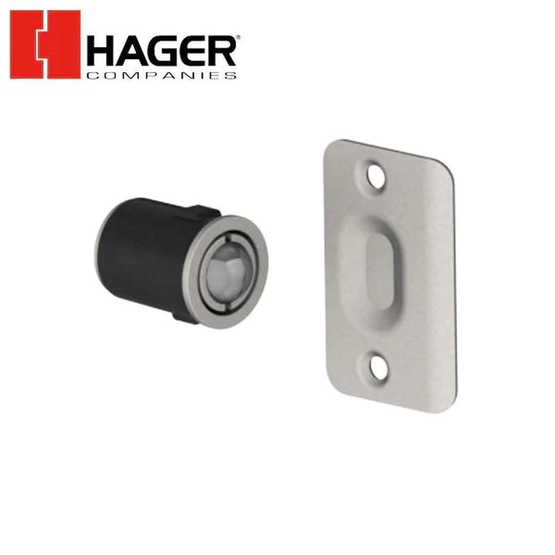 Hager - 1447 - Drive in ball catch with strike- Optional Finish