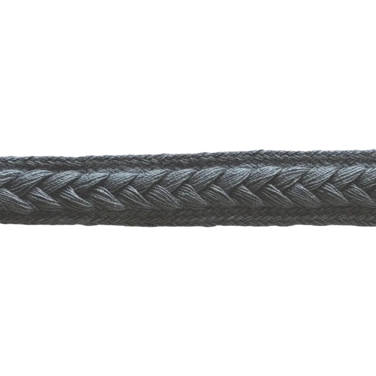 1/2" Whale Grey Cotton Braided Trim (Made in France)