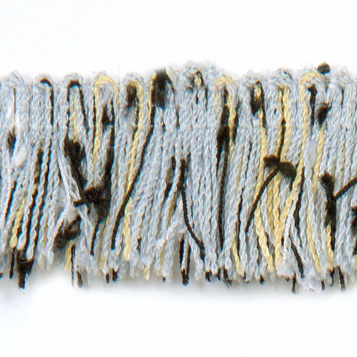 7/8" Pale Blue, Yellow & Black Fringed Trim