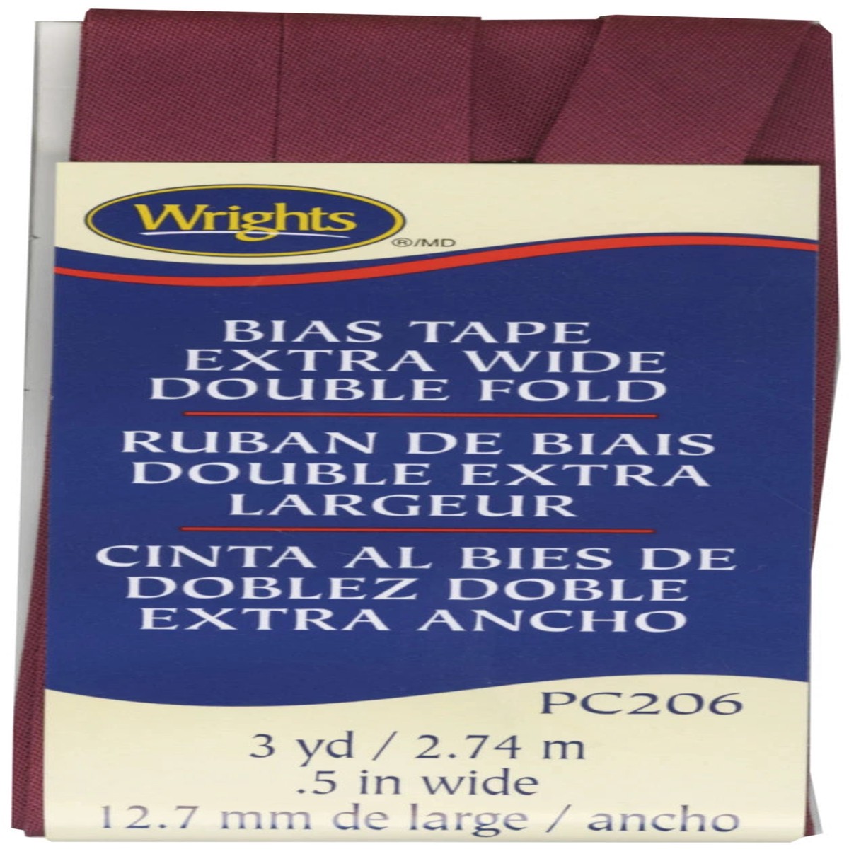 Extra Wide Double Fold Bias Tape 084 Berry