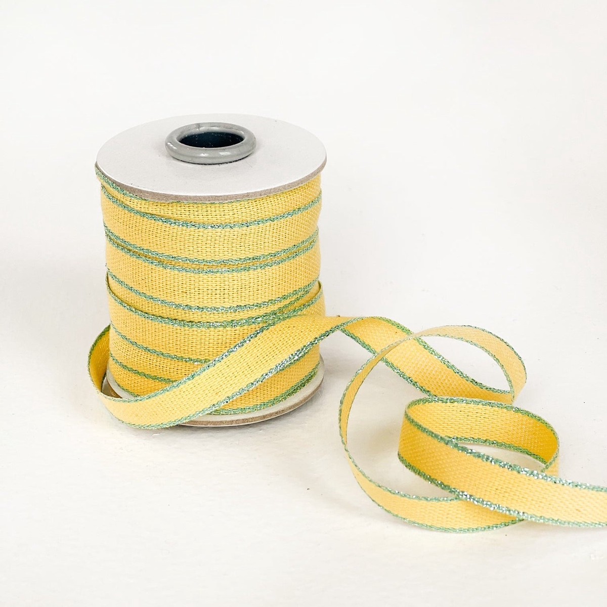 Metallic Drittofilo Ribbon Lemon Aqua