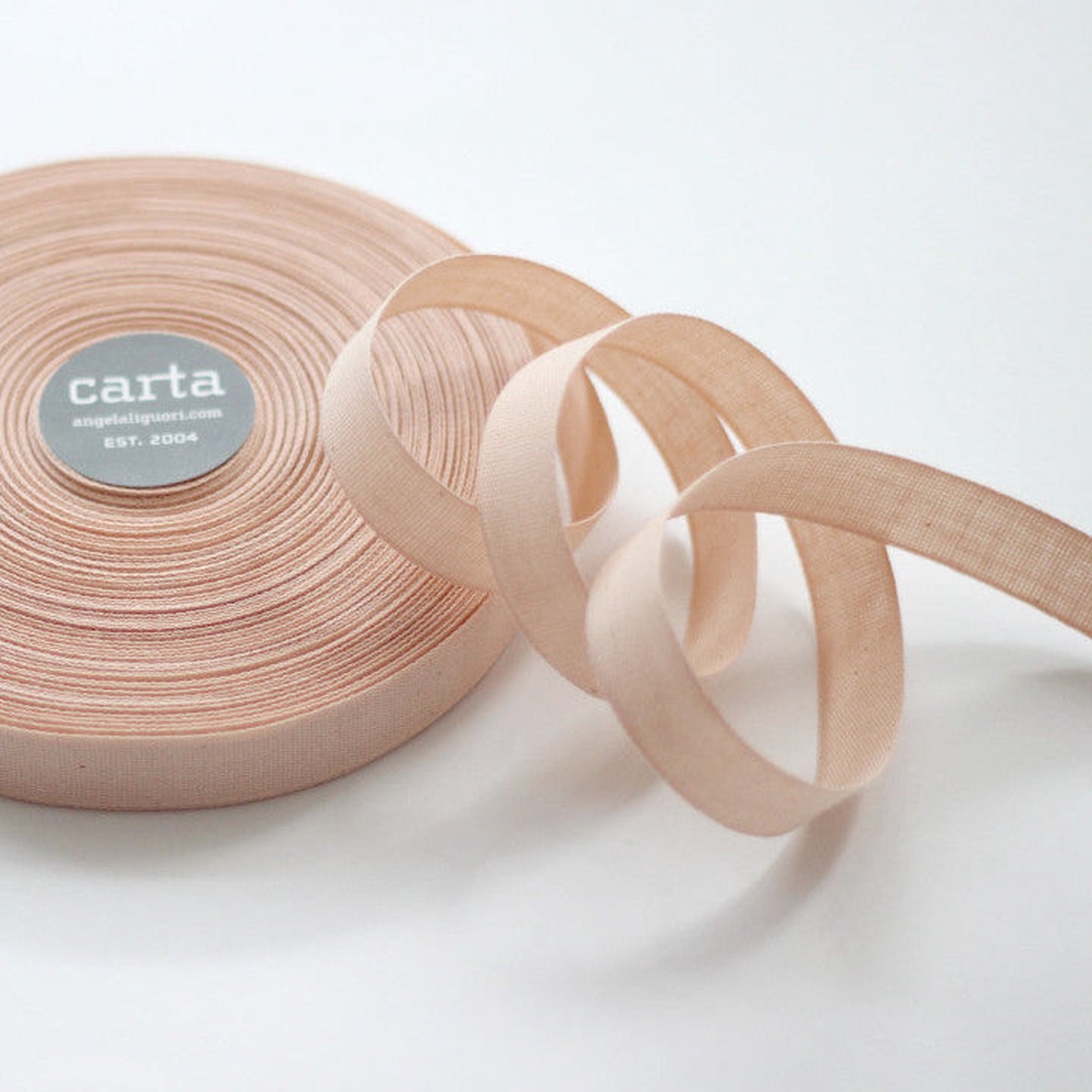 Tight-Weave Cotton Ribbon Blush