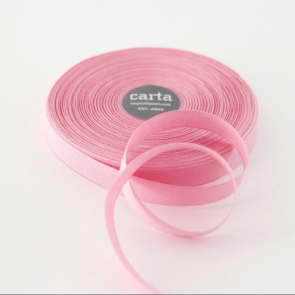 Tight-Weave Cotton Ribbon Pink