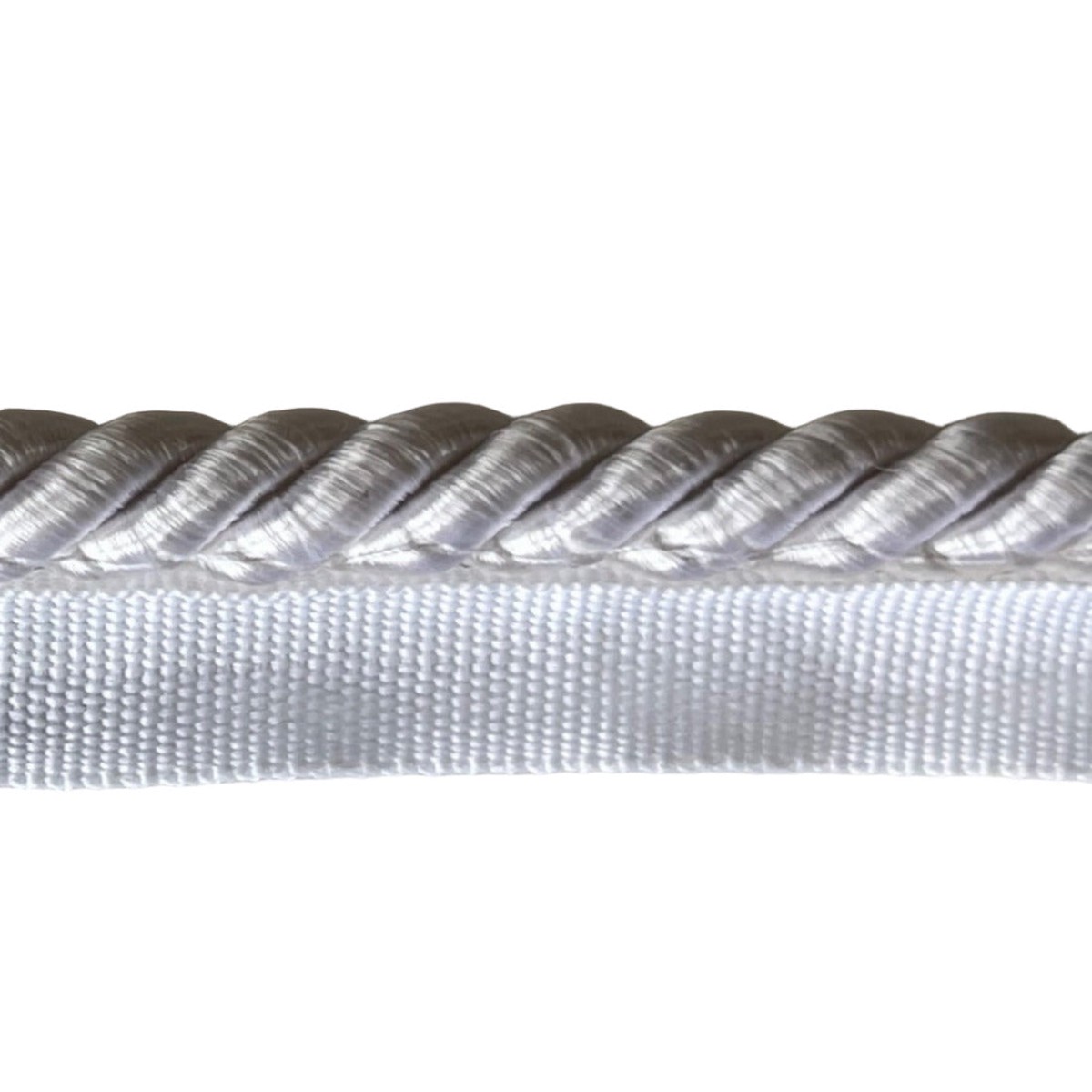 White Satin Piping Trim (Made in USA)