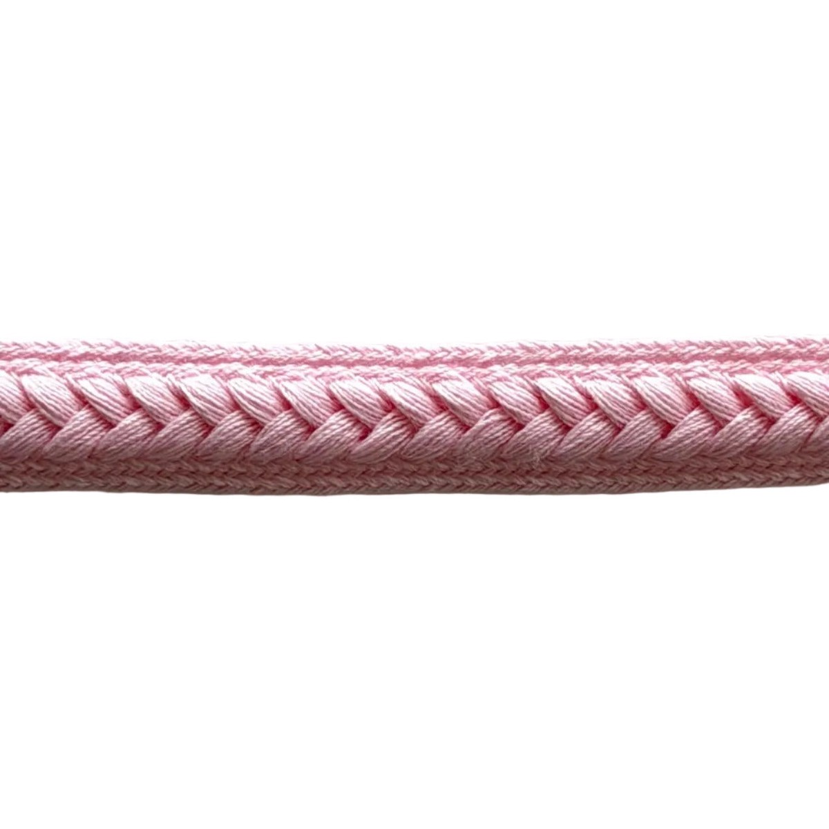 1/2" Soft Peppermint Pink Cotton Braided Trim (Made in France)