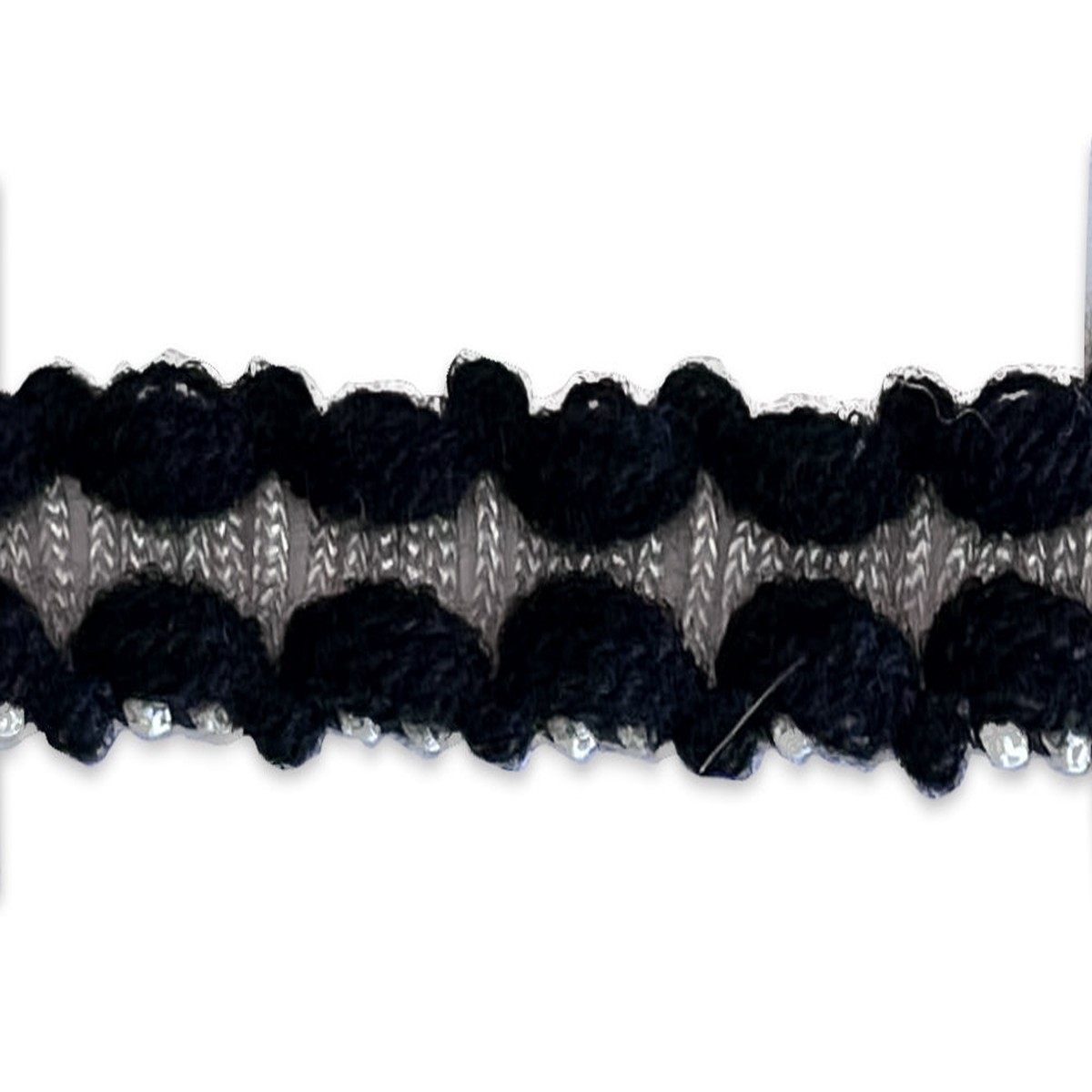 5/8" Black & White Railroad Trim (Made in France)
