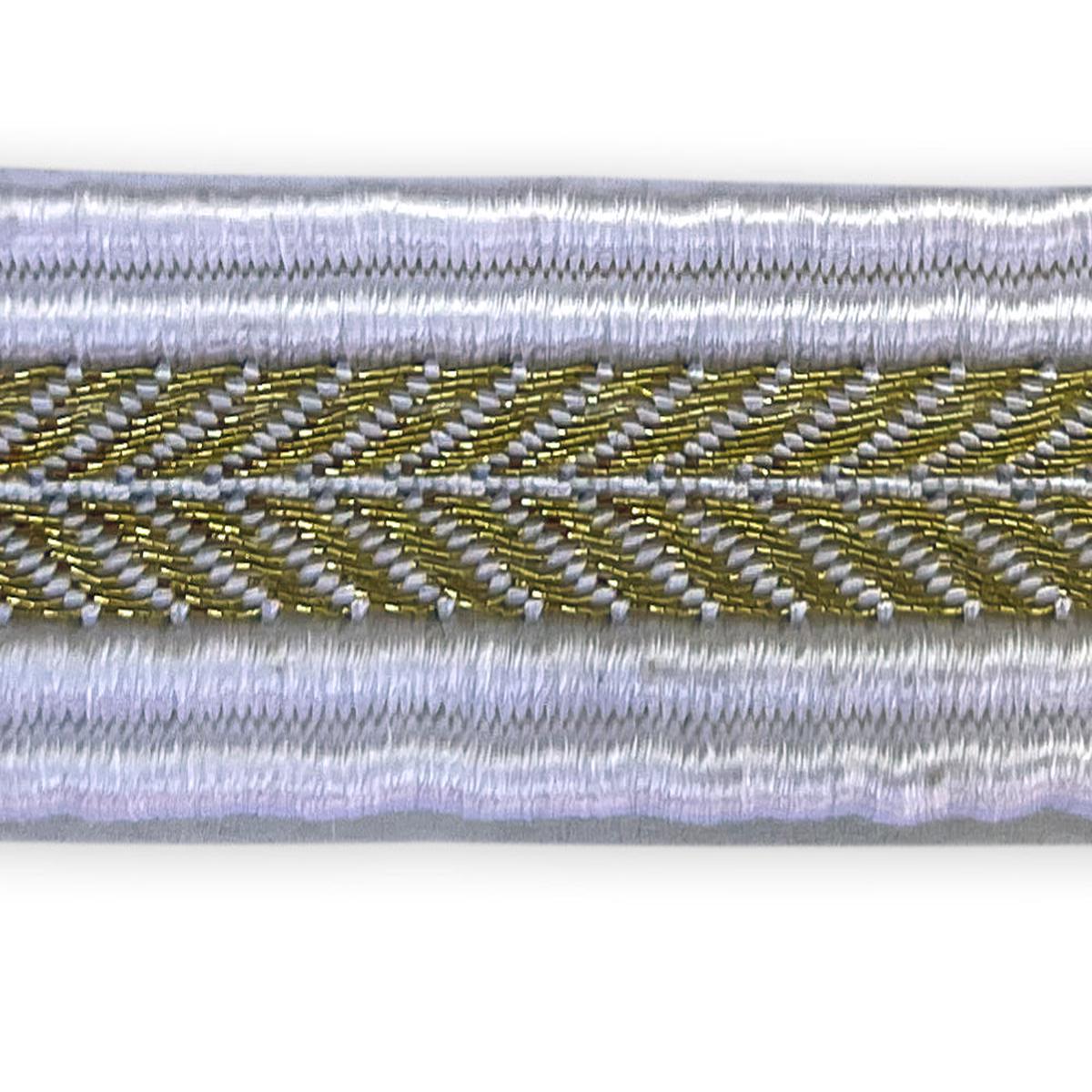 5/8" Metallic Gold Leaf & White Trim (Made in Austria)