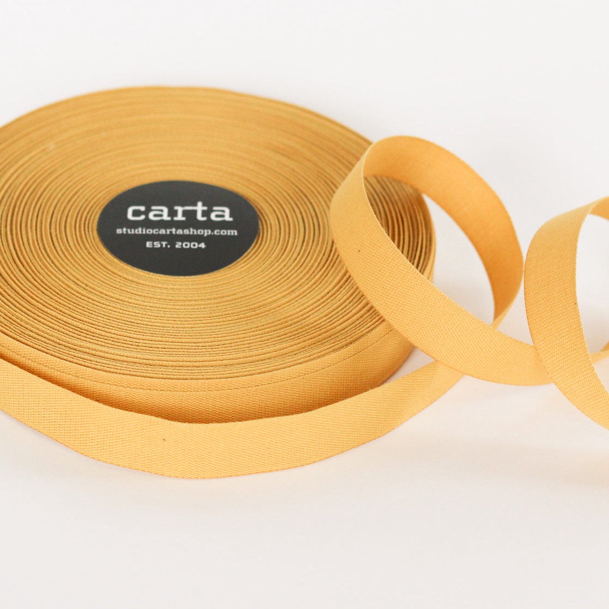 Tight-Weave Cotton Ribbon Ochre