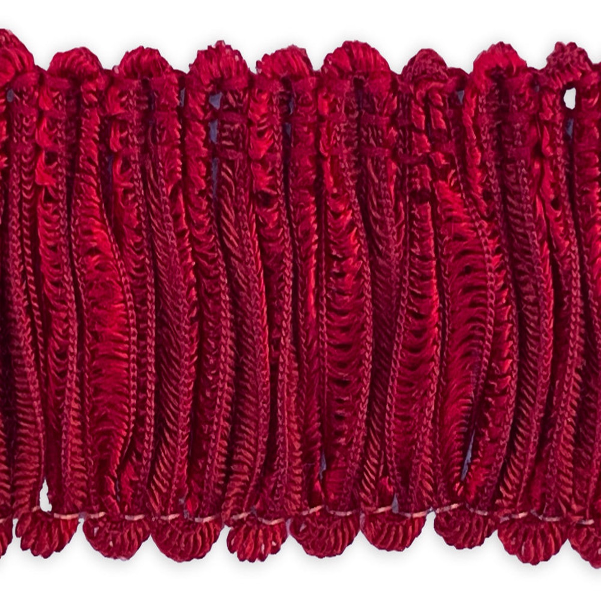 1 1/2" Garnet Fire Open-Weave Trim (Made in France)