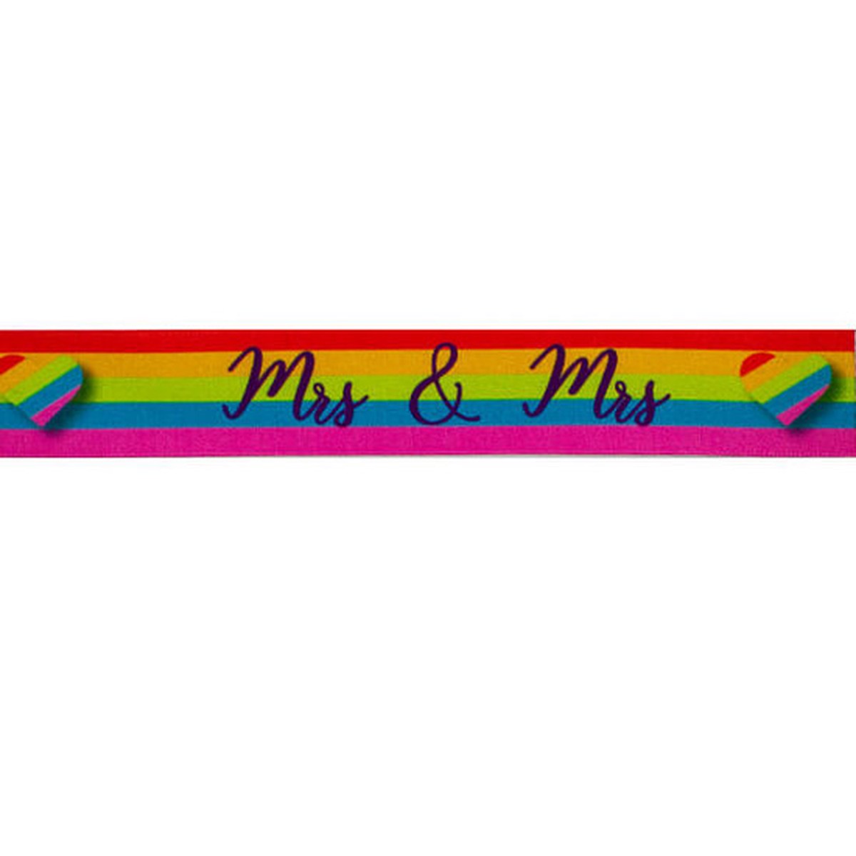 Mrs & Mrs Rainbow Satin Ribbon (25mm) - Per Metre