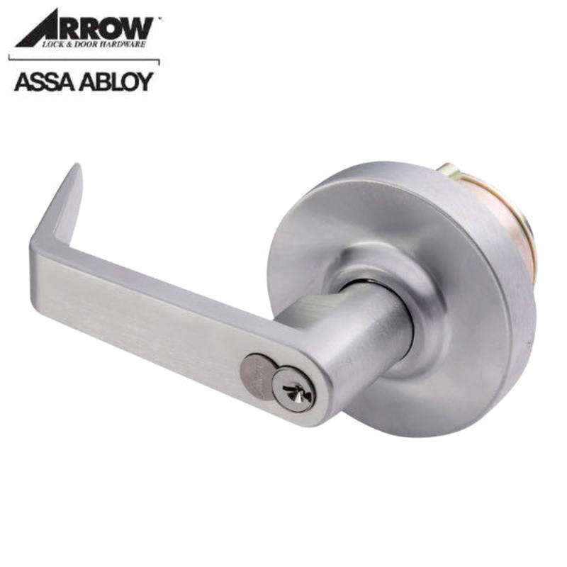 Arrow - SRX87 - Exit Device Trim - Classroom Function - Sierra Lever with Rose - Satin Chrome 626/US26D Finish - Non-Handed