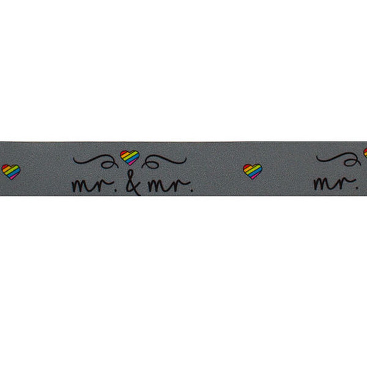 Mr & Mr Grey Satin Ribbon (25mm) - Per Metre