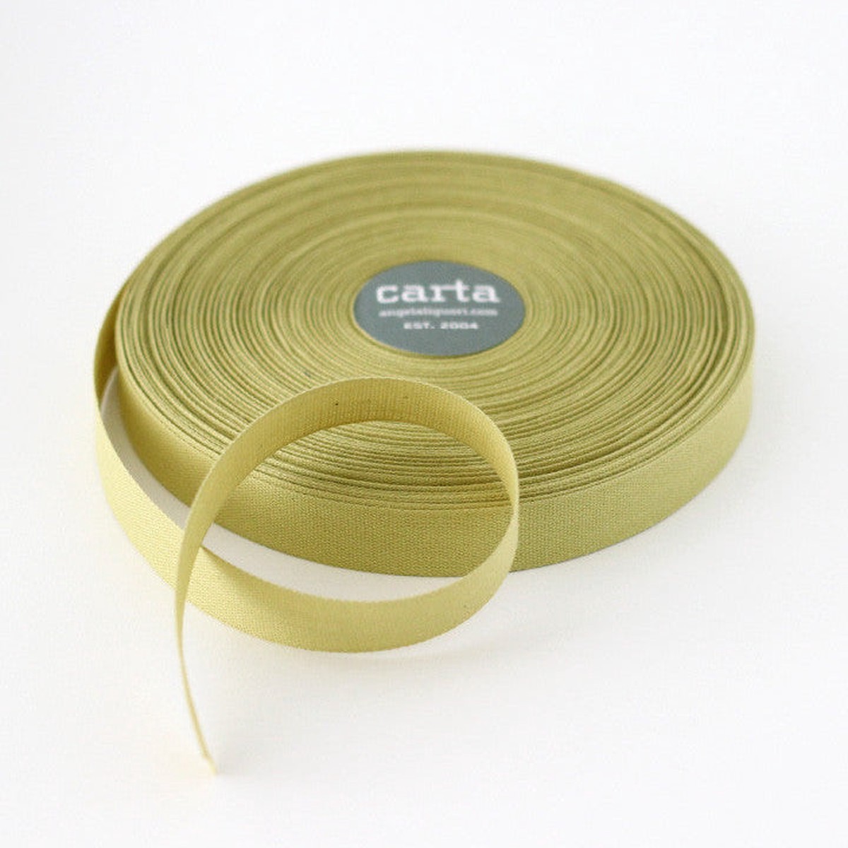 Tight-Weave Cotton Ribbon Chartreuse