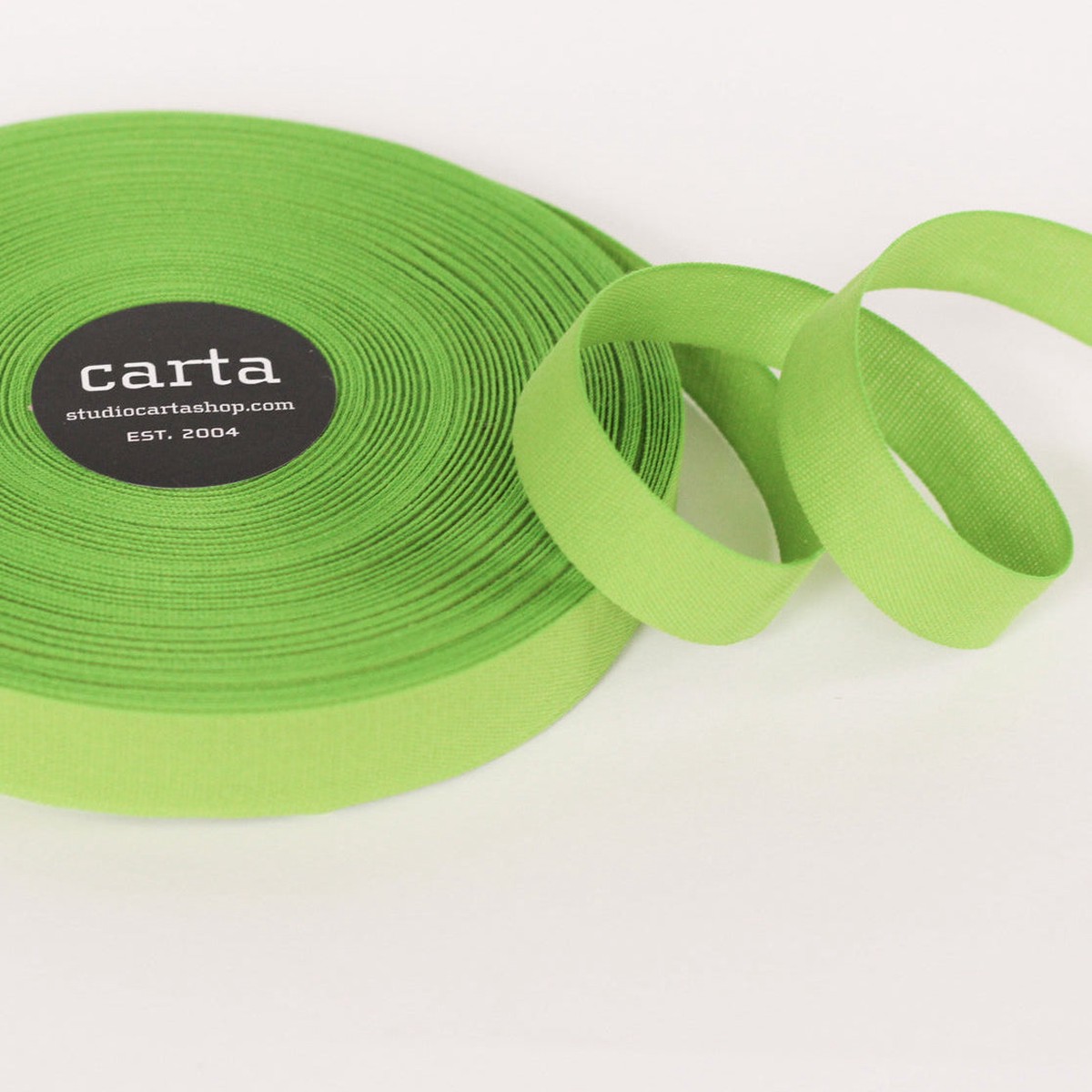 Tight-Weave Cotton Ribbon Kiwi
