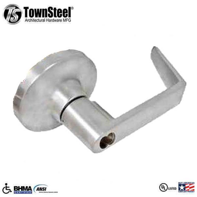 TownSteel - ED8900LS - Sectional Lever Trim - Entrance - LS Regal Lever - Non-Handed - Schlage SLFIC Prepped - Compatible with Mortise Exit Device - Satin Chrome - Grade 1