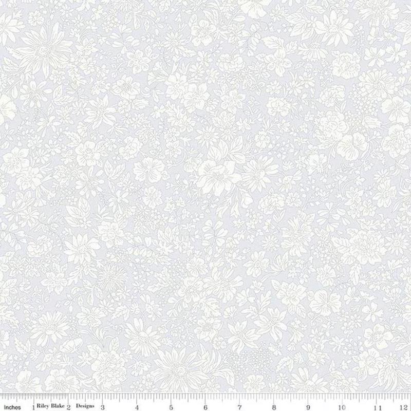 Fabric Riley Blake Silver Birch Emily Blossom 107" Wide Back by the Quarter Yard 0166W7402A