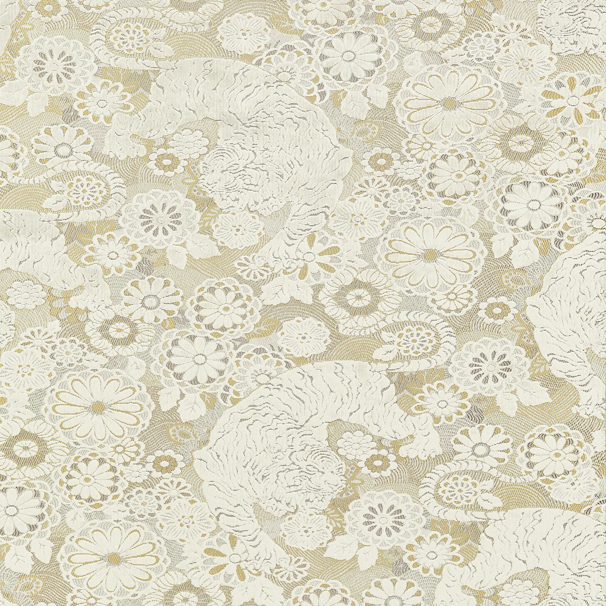 Siberian Tiger - White Tawny by Scalamandre Fabric