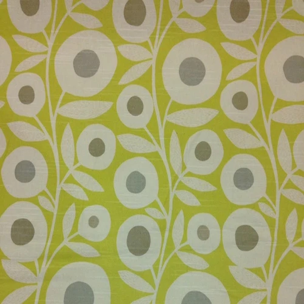 RICHLOOM INGRID CITRUS YELLOW FLORAL SLUB COTTON FABRIC BY THE YARD 54"W