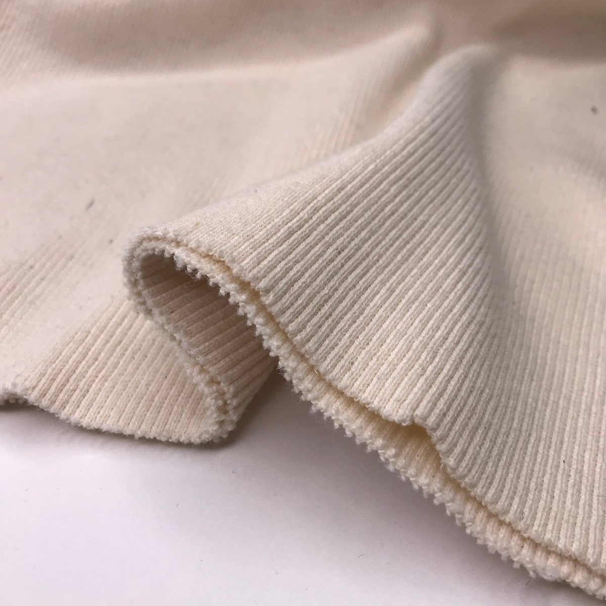 Mother Goose - Tubular Rib Knit Cotton Knit - Cream - 1.4M Bundle