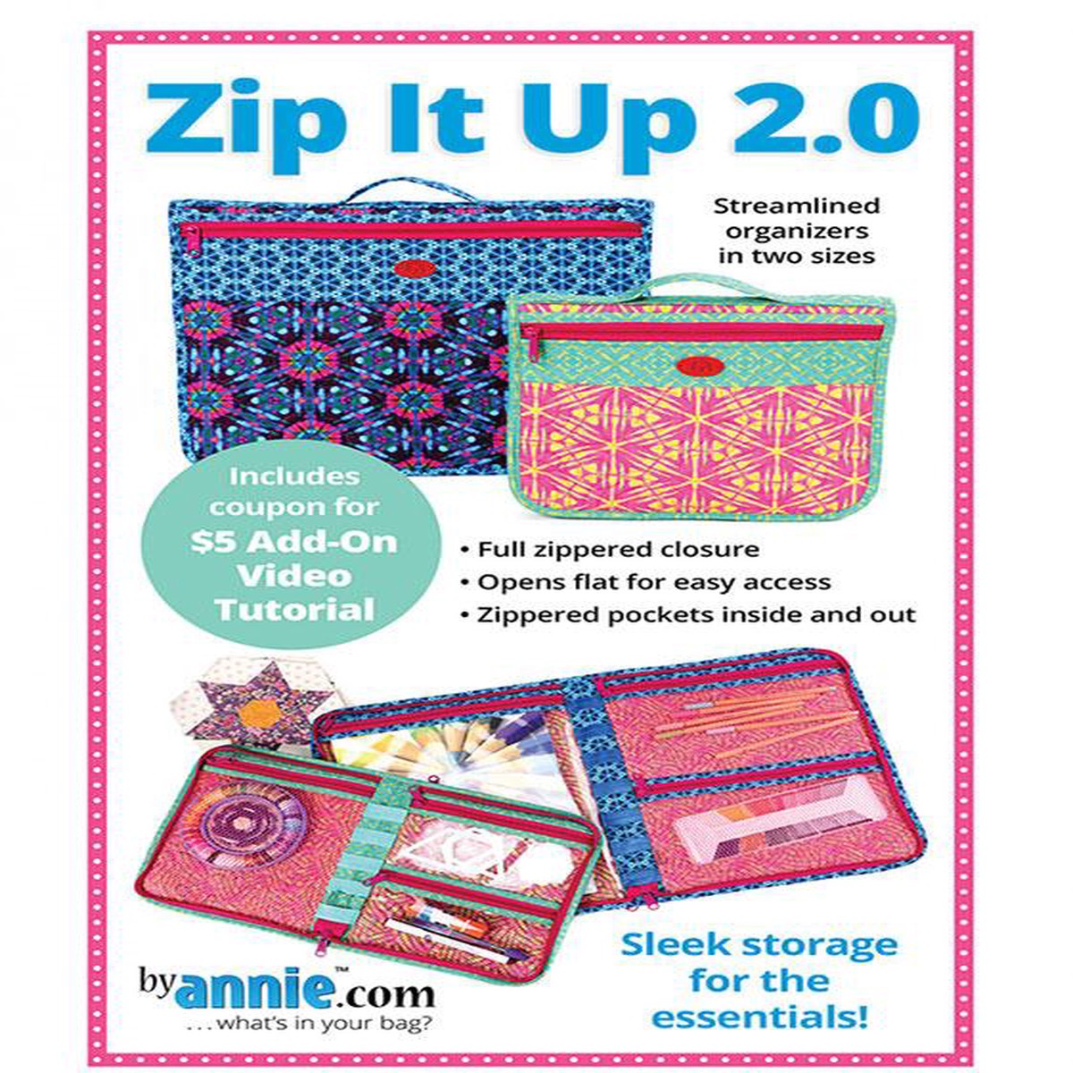 Zip It Up 2.0 Bag / Tote Unrein - Annie Patterns by Annie's PBA-252-2