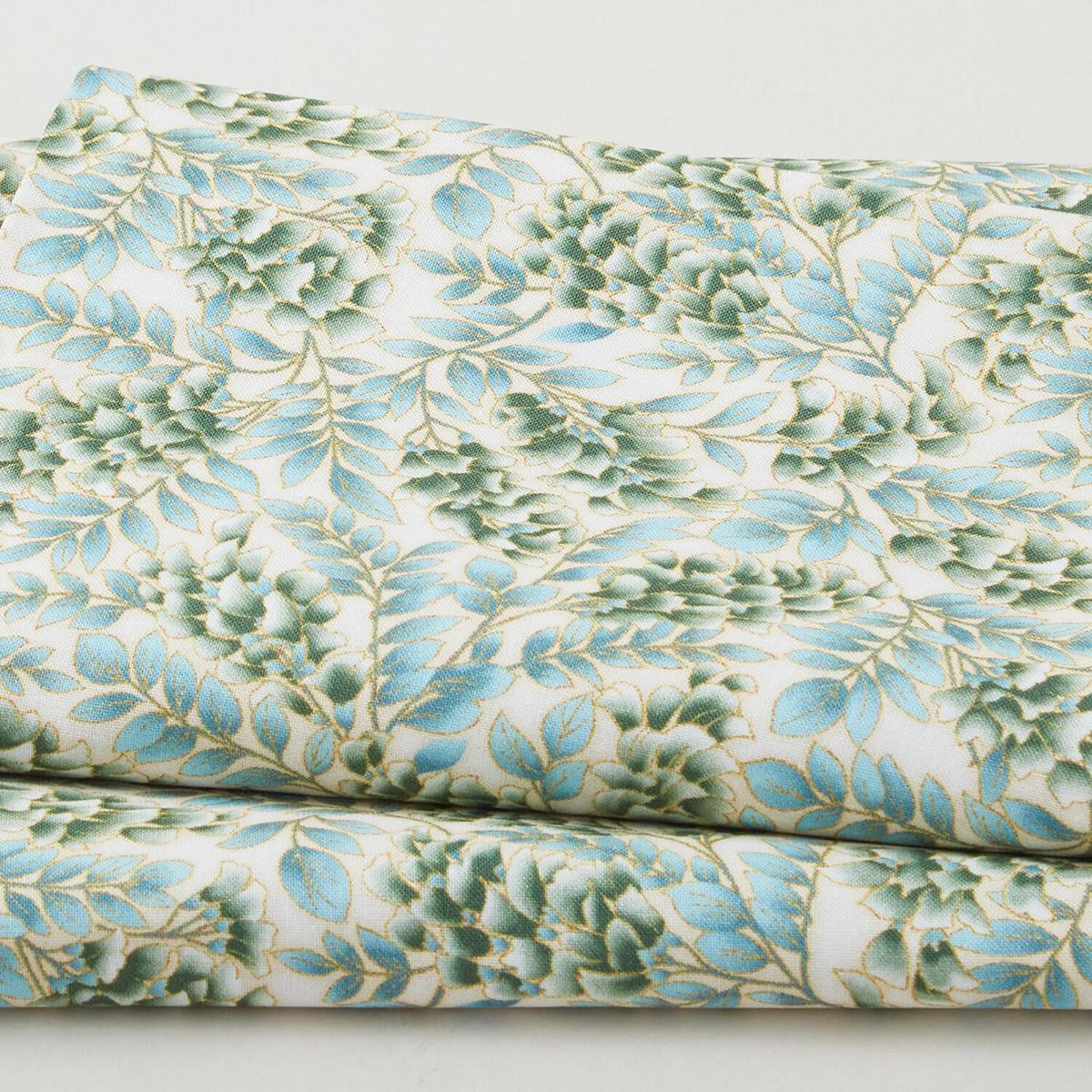 Catherine Favorites - Natural Leaves Metallic 2 Yard Cut