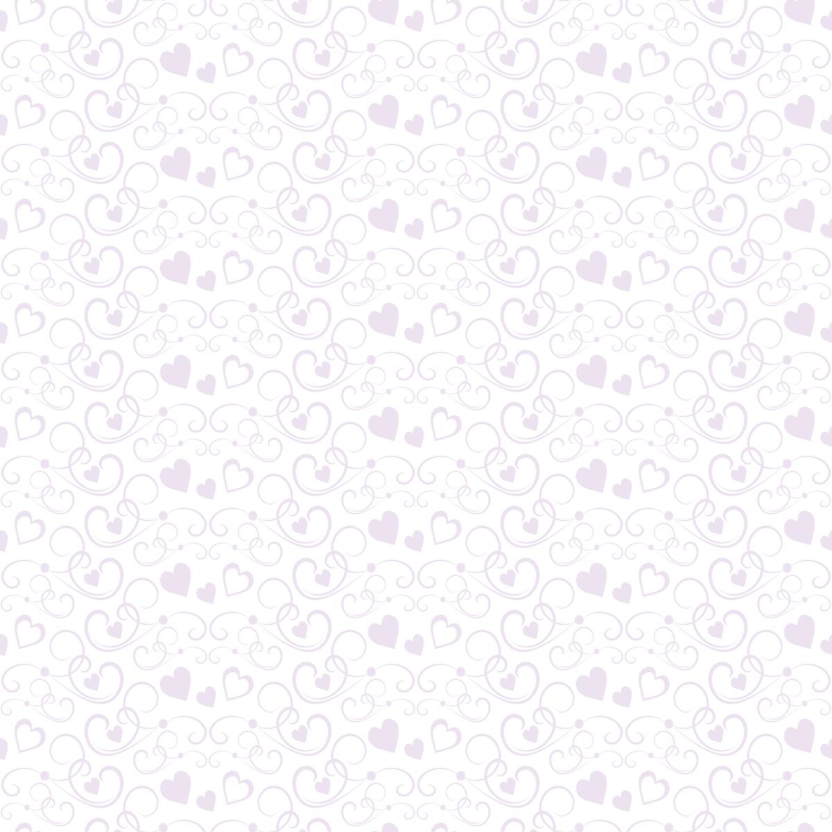 Hearts Fabric - Vintage Violet