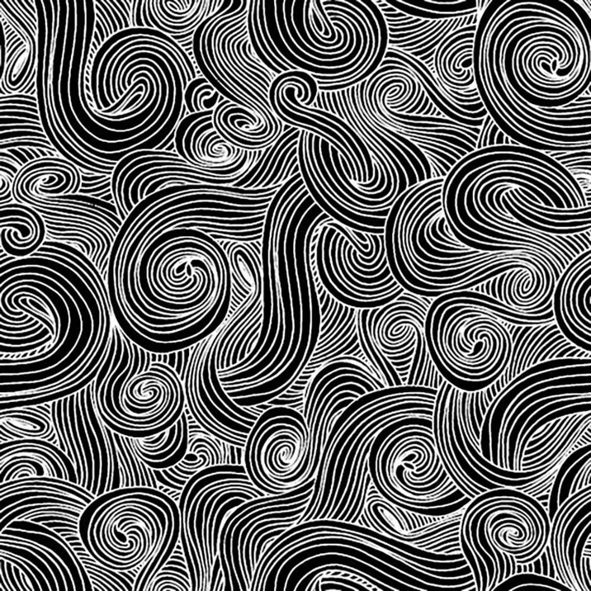 Studio E - Just Color! - Just Color! Swirl - Blackboard - Yardage