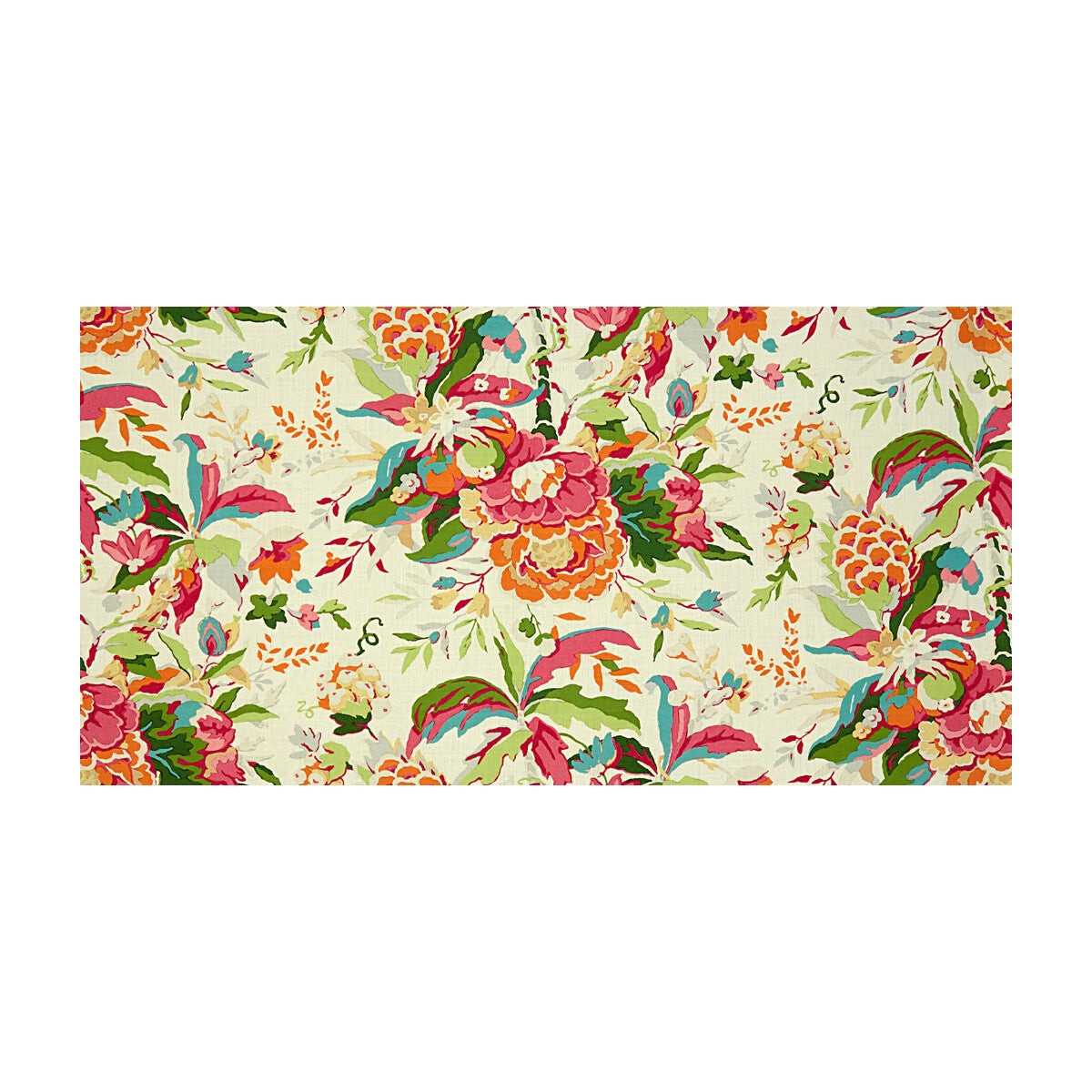 BRUNSCHWIG & FILS - HORSESHOE BAY- PINK/ORANGE - Fabric by the Yard