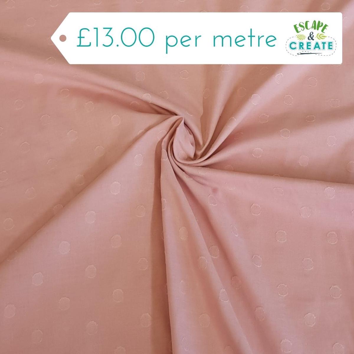 Cotton Jacquard Dot in Rose Pink