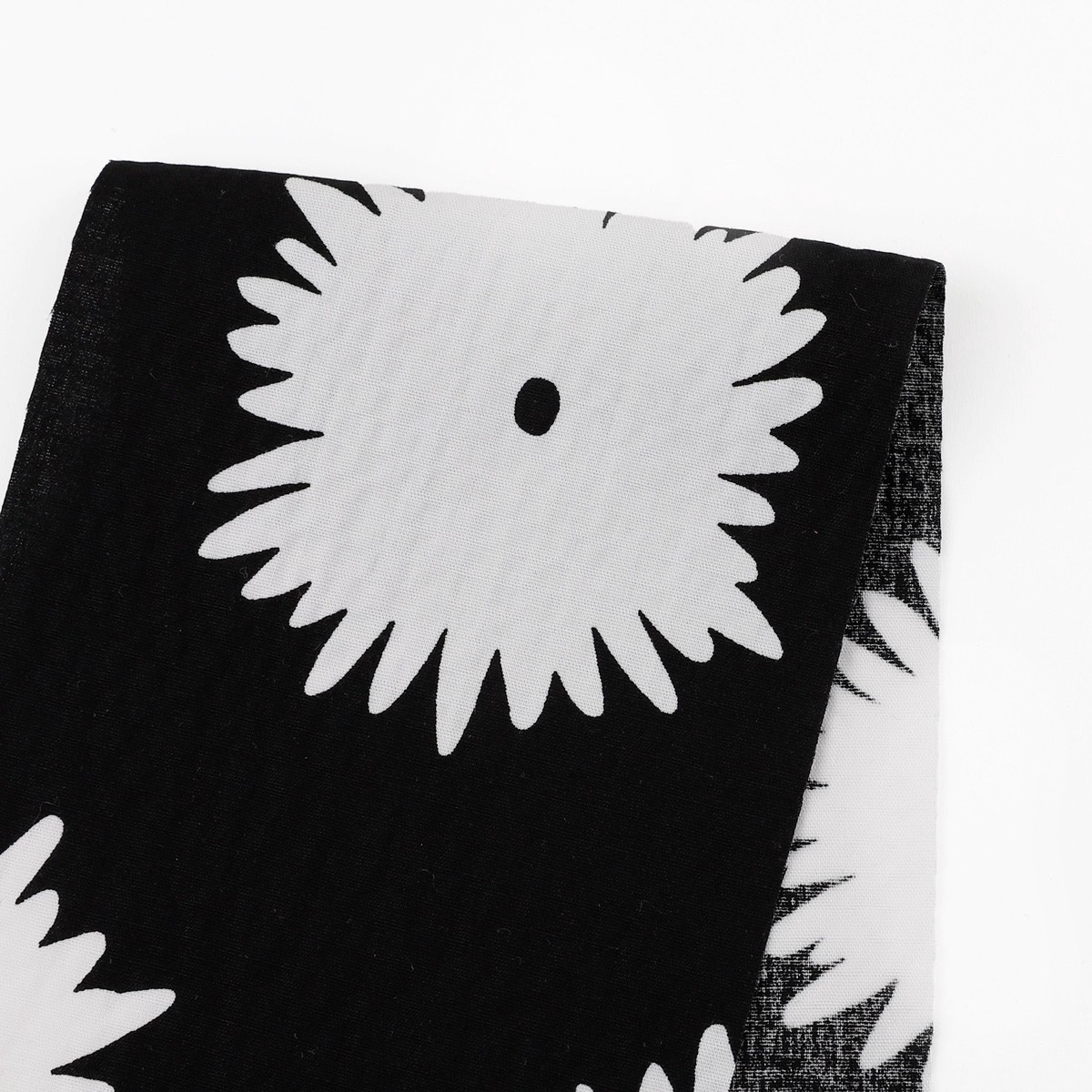 Mod Flower Stretch Seersucker Cotton - Black/White