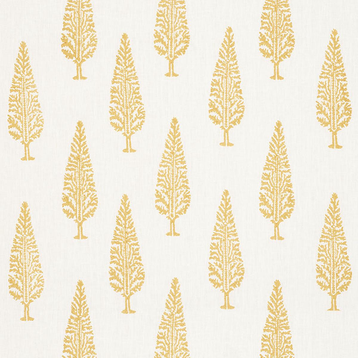 Juniper Block Print Yellow Fabric