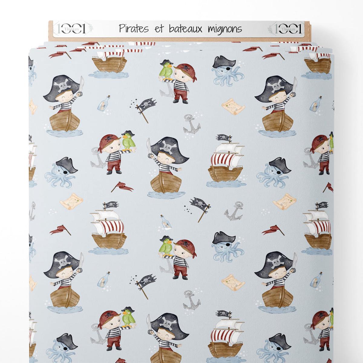 Tissu - Pirates et bateaux mignons