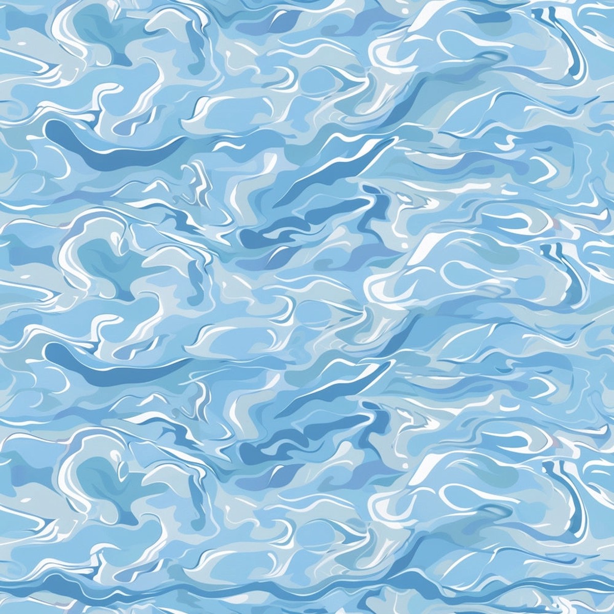 Blue Water Pattern 16 Quilting Cotton Fabric