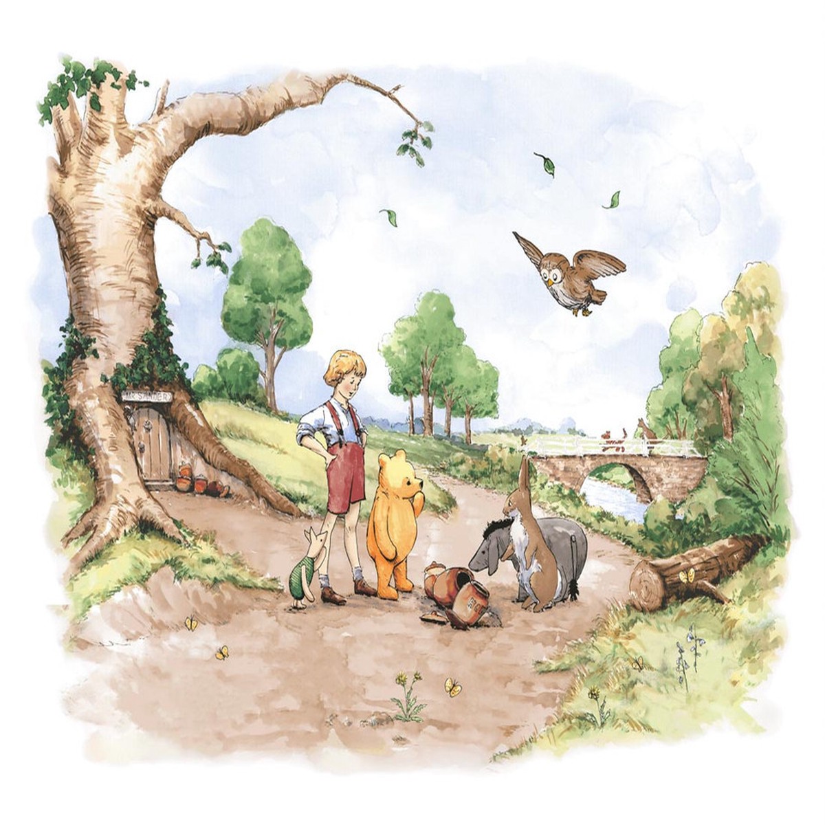 Classic Winnie Panel: Pooh and Friends in the Hundred Acre Wood (W.A. Dodge)