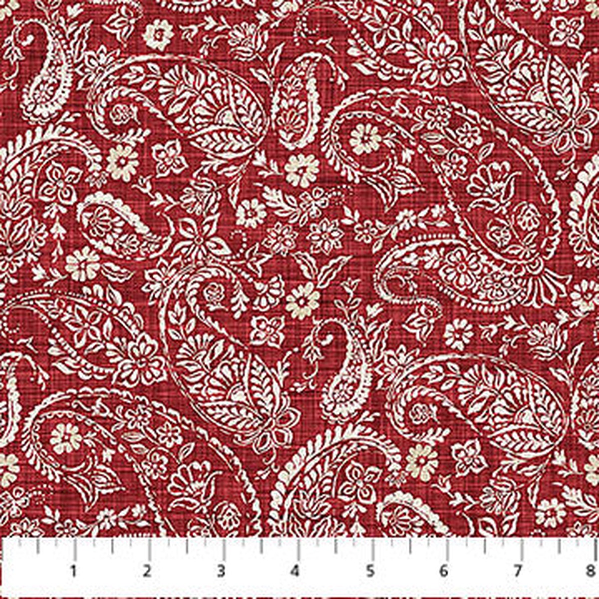 Paisley Red Farmhouse 28607-24 Cotton 44"/45" Fabric Per Yard
