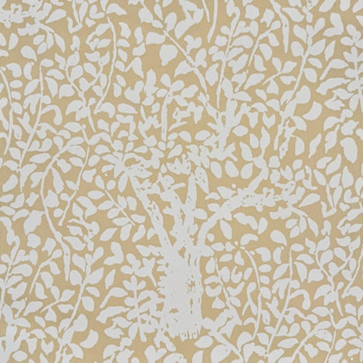 China Seas Fabric: Arbre De Matisse - White on Tinted Custom Linen