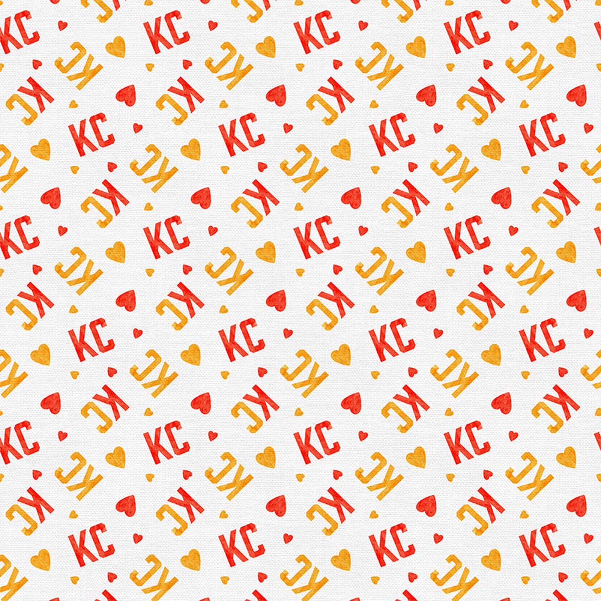 KC Heart Toss - White