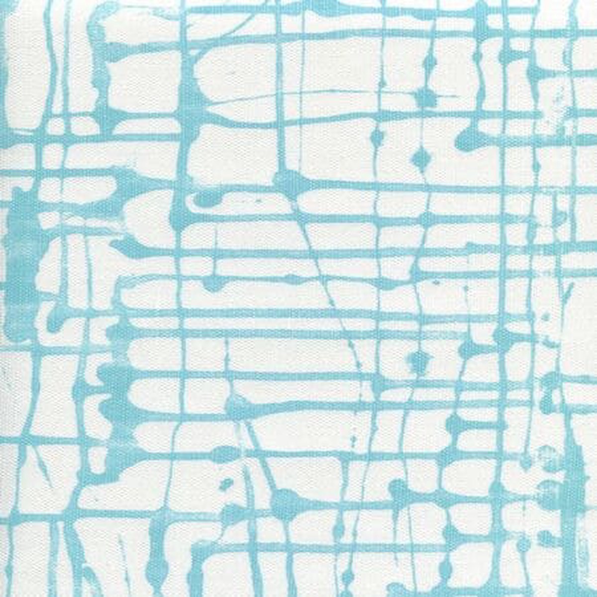 AC990-04 TWILL Turquoise on White Quadrille Fabric