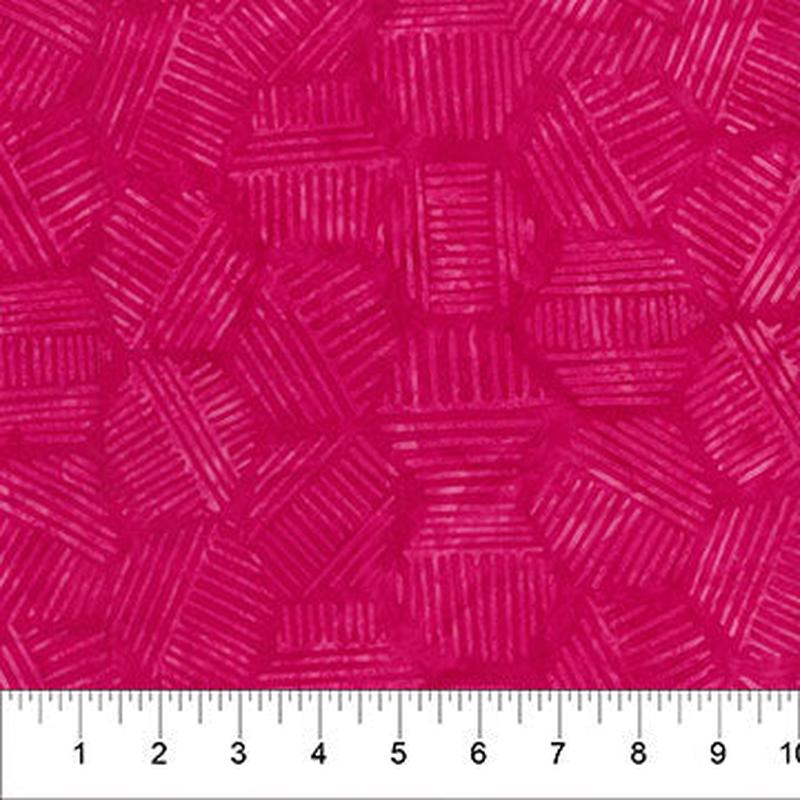 Hexies Batiks Pink Punch