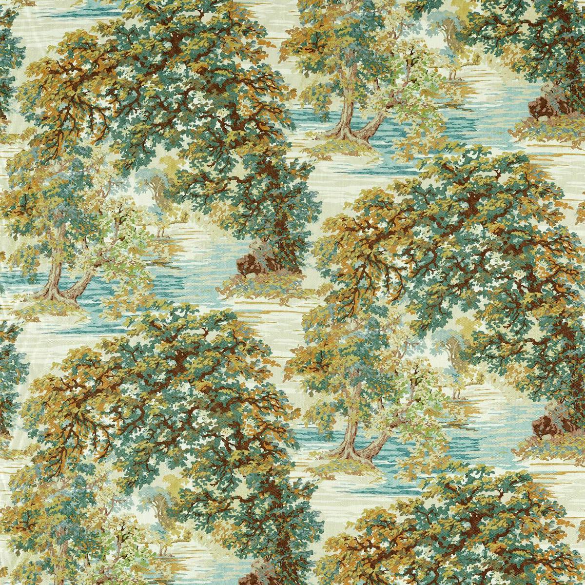 SANDERSON Ancient Canopy Fabric Leaves , Trees Moss - DARF227071