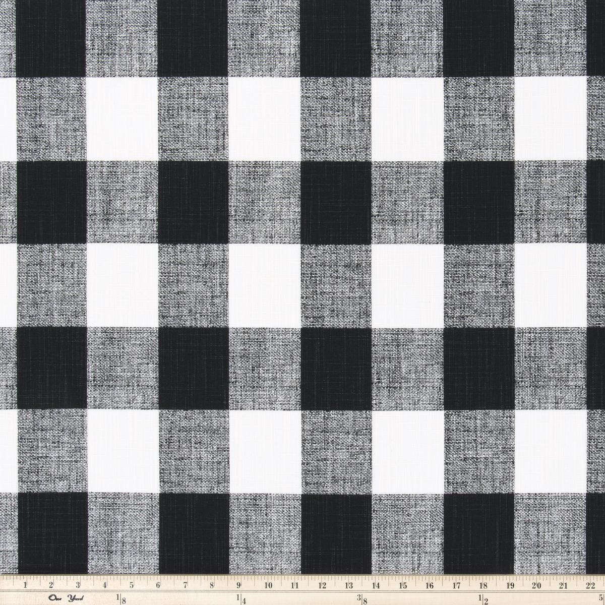 Anderson Black Slub Canvas Fabric By Premier Prints