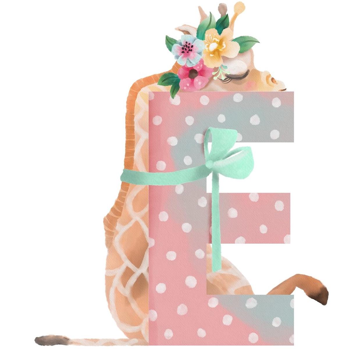 Enormous Giraffe E Fabric Panel