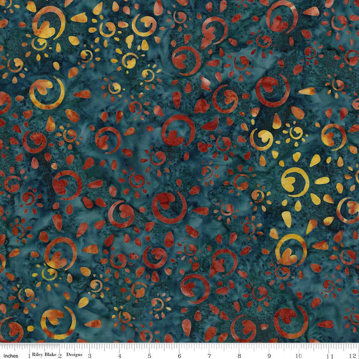 Places You'll Go - Western Reflections Batiks - Spilled Tea 44"/45" Fabric Per Yard