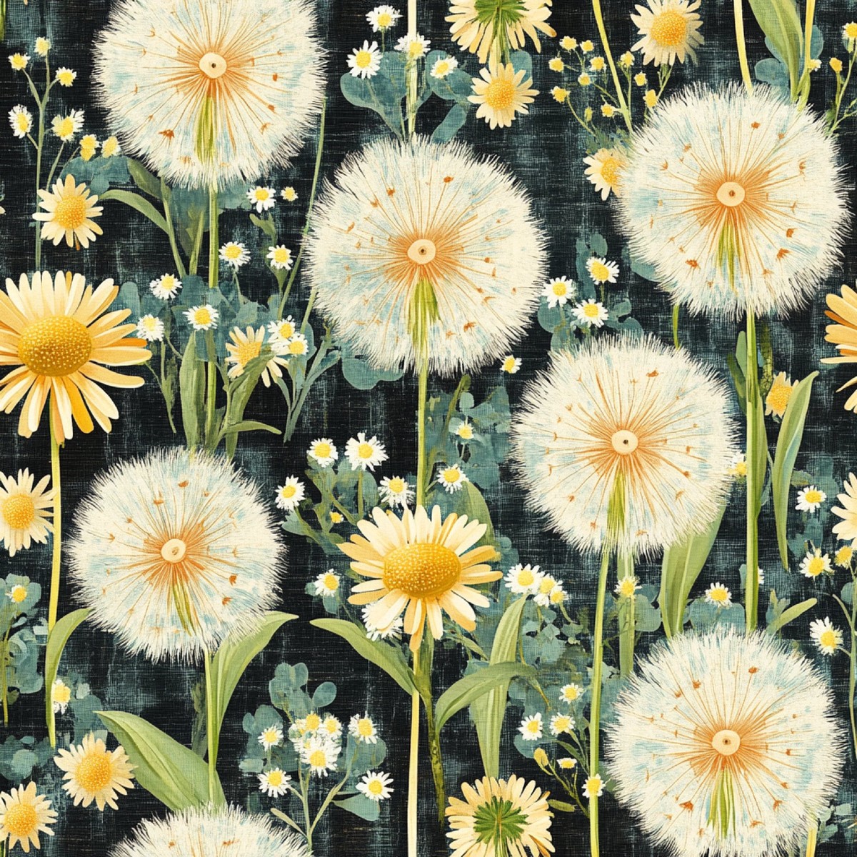 Spring Dandelions Pattern 15 Quilting Cotton Fabric