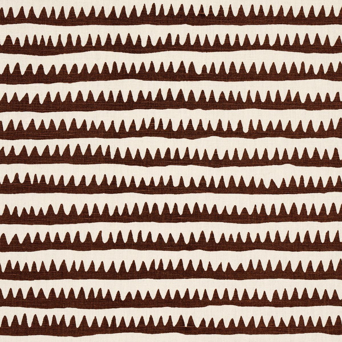 SCHUMACHER FULL BLOOM CORFU HAND PRINTED STRIPE PRINTS PRINTS BROWN - 177973