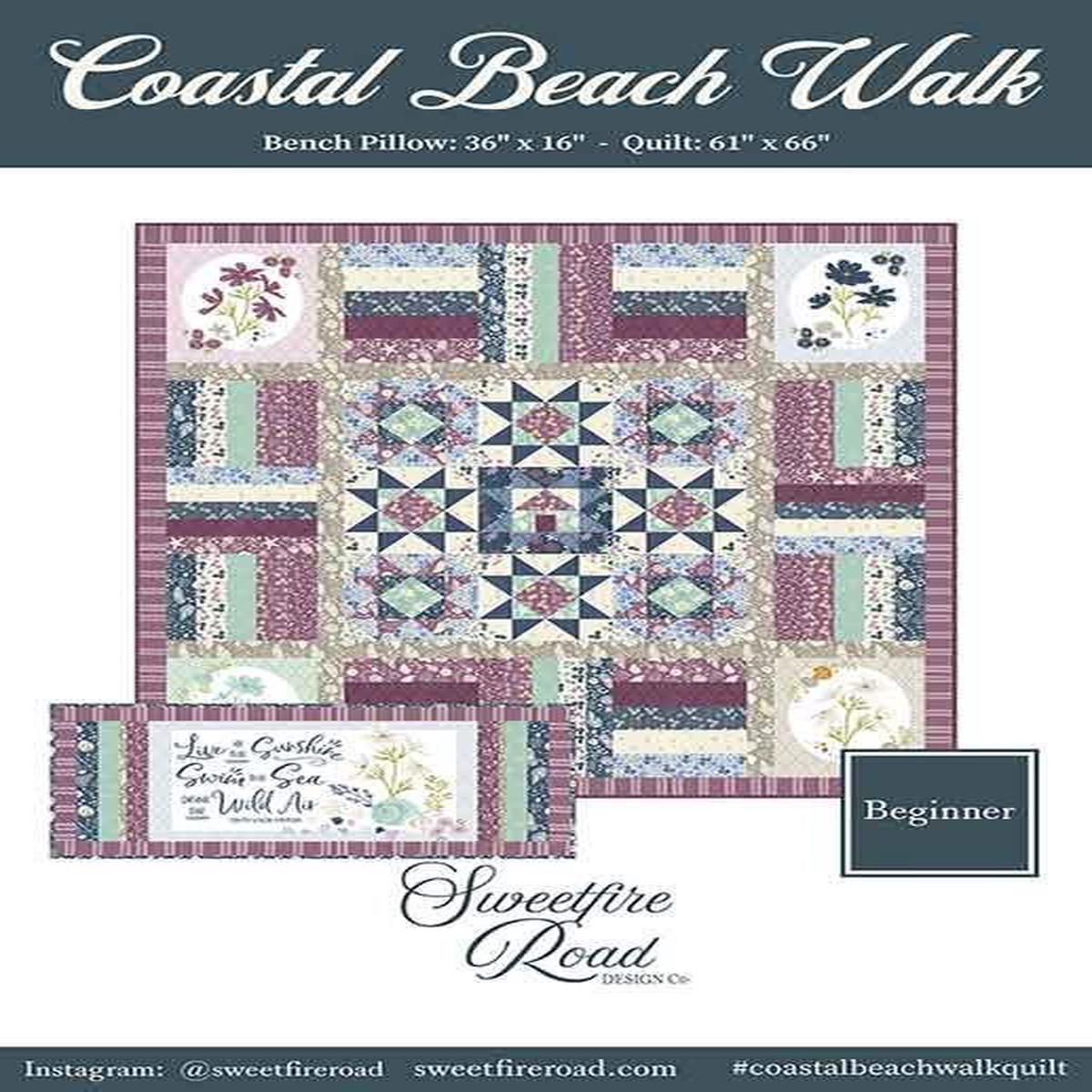 SALE Coastal Beach Walk Quilt Pattern SFR-0027 - Sweetfire Road - Moda Fabrics - INSTRUCTIONS Only - Two Projects - Beginner