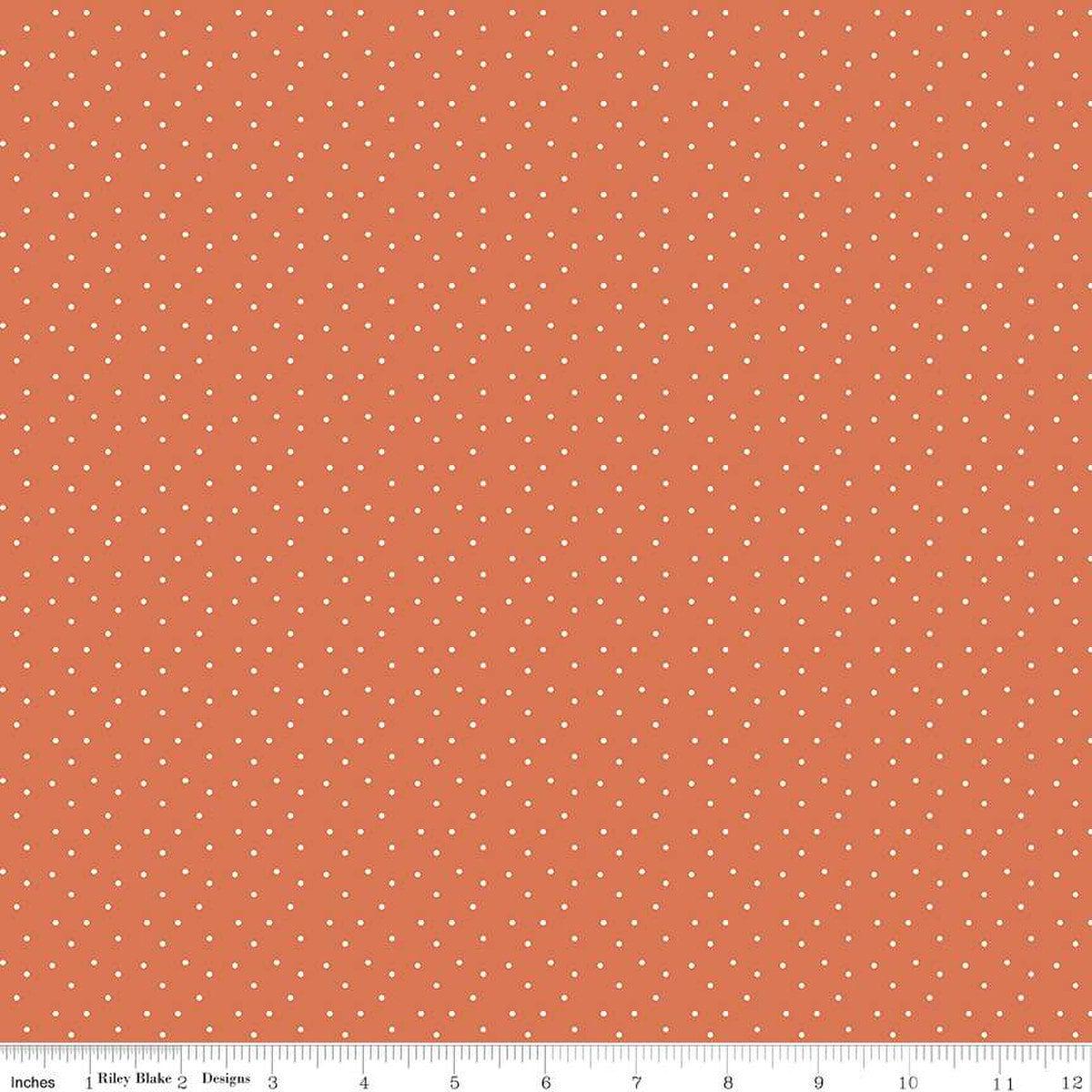 SALE Happy at Home Dots C13706 Salmon - Riley Blake Designs - Dot Dotted - Quilting Cotton Fabric