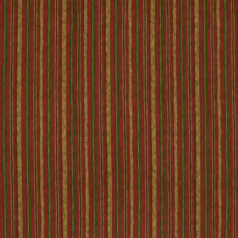 Star of Wonder, Star of Light Scroll Stripe Fabric Collection - Red