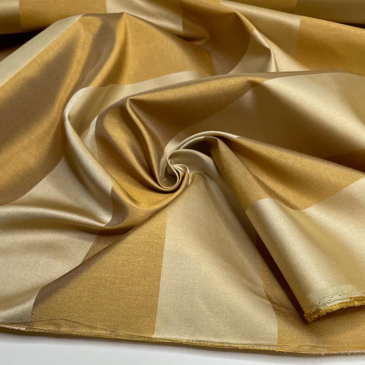 Bright Time - Natural Blend Woven - Gold Stripes - 3M Bundle