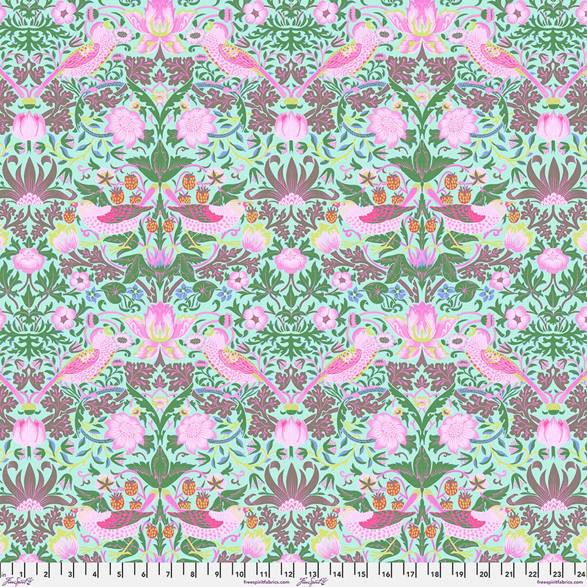 Kaffe x Morris & Co. Strawberry Thief Aqua